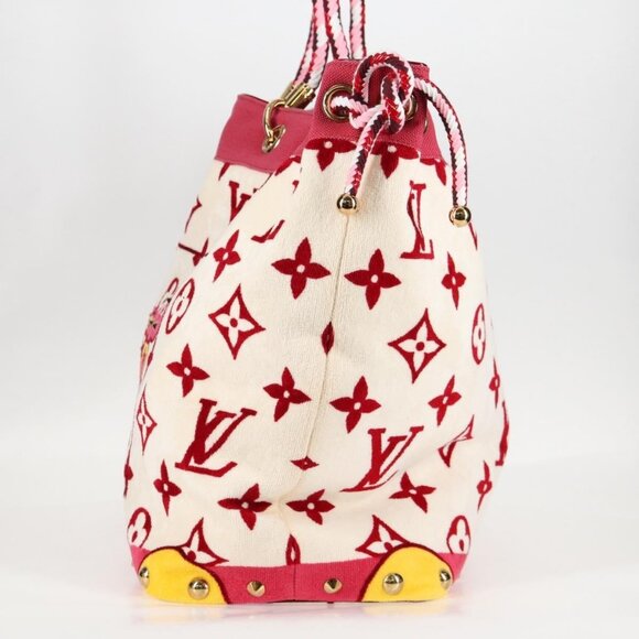 LOUIS VUITTON Cruise line Eponge Tote Bag Pile White M92096 LV Auth sw1167V - Picture 4 of 16